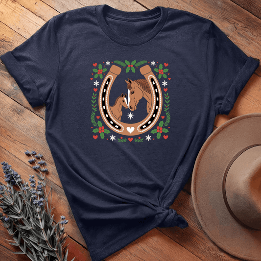 Xmas Horse Love - Navy