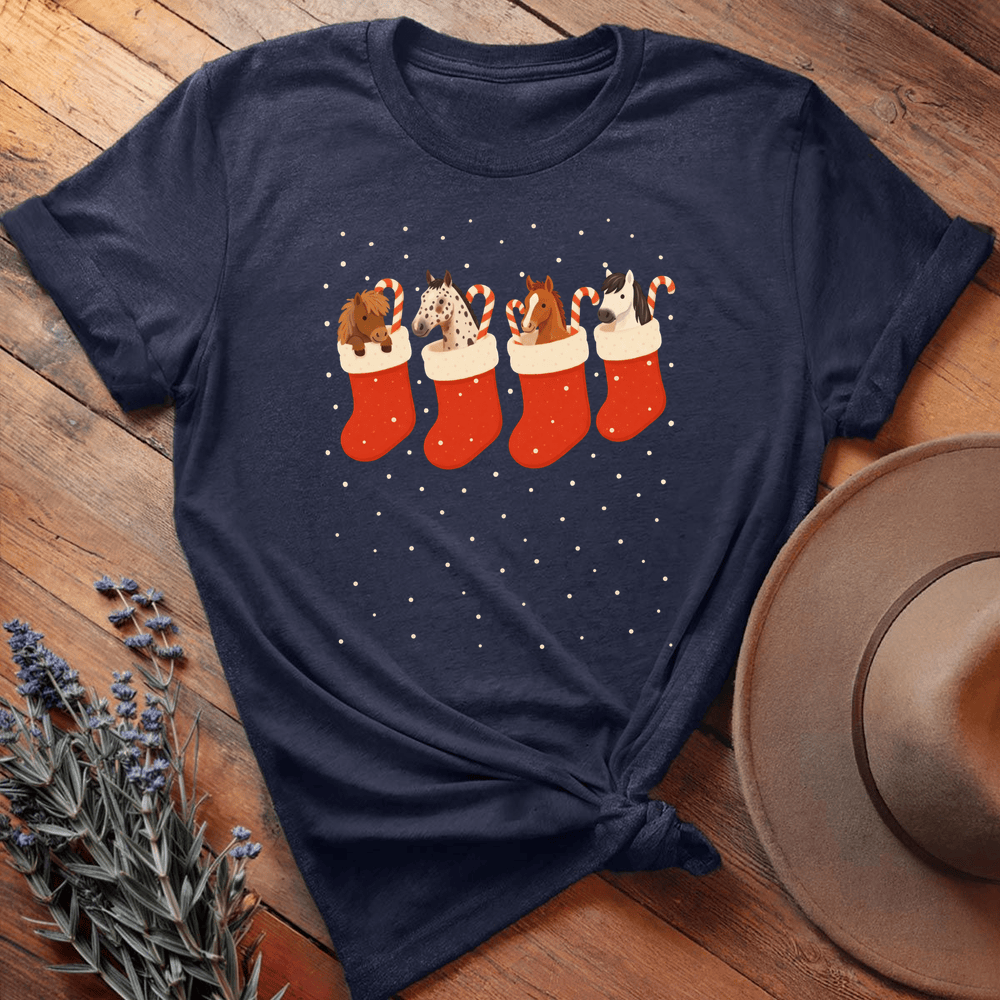 Xmas Horses Gift - Navy