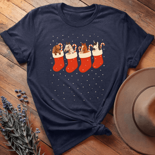 Xmas Horses Gift - Navy