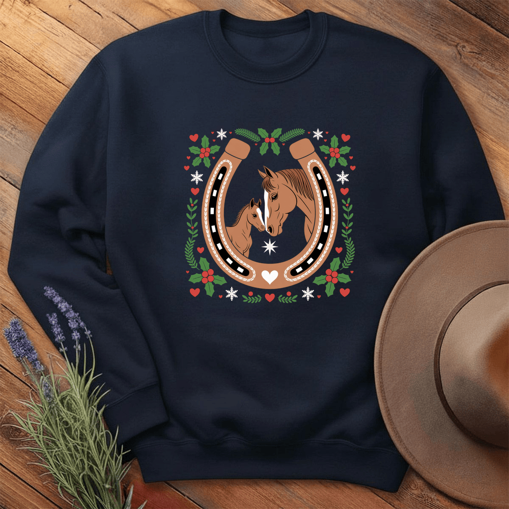 Xmas Horse Love - Sweatshirt - Navy
