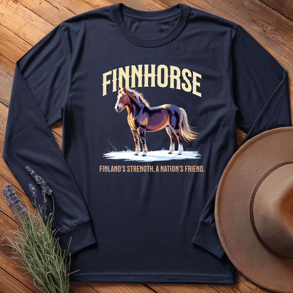 Breed Spirit, Finnhorse - Long Sleeve - Navy