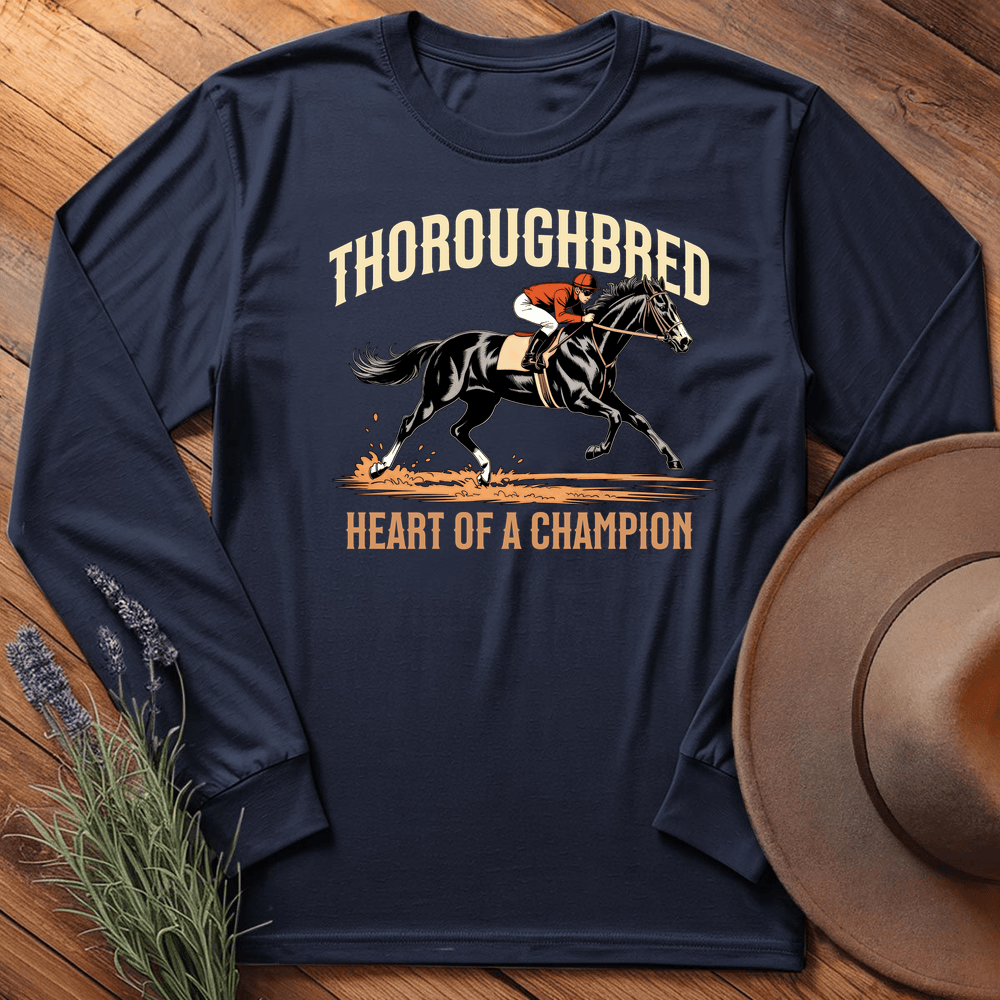 Breed Spirit, Thoroughbred - Long Sleeve - Navy