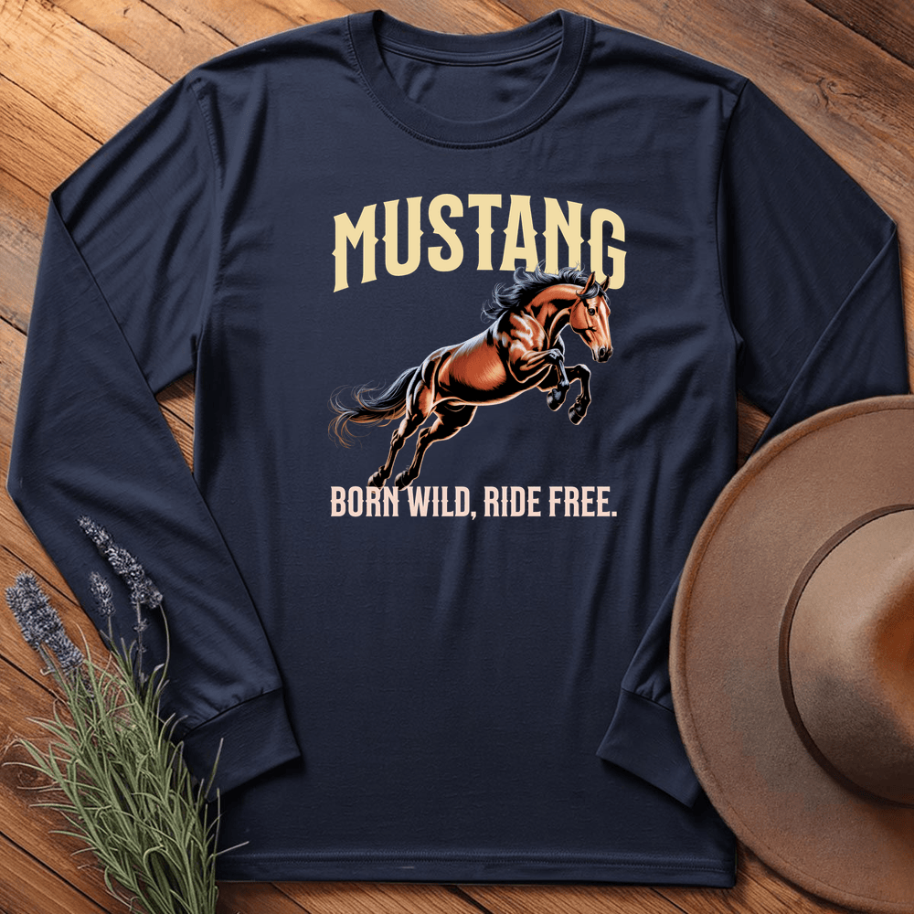 Breed Spirit, Mustang - Long Sleeve - Navy
