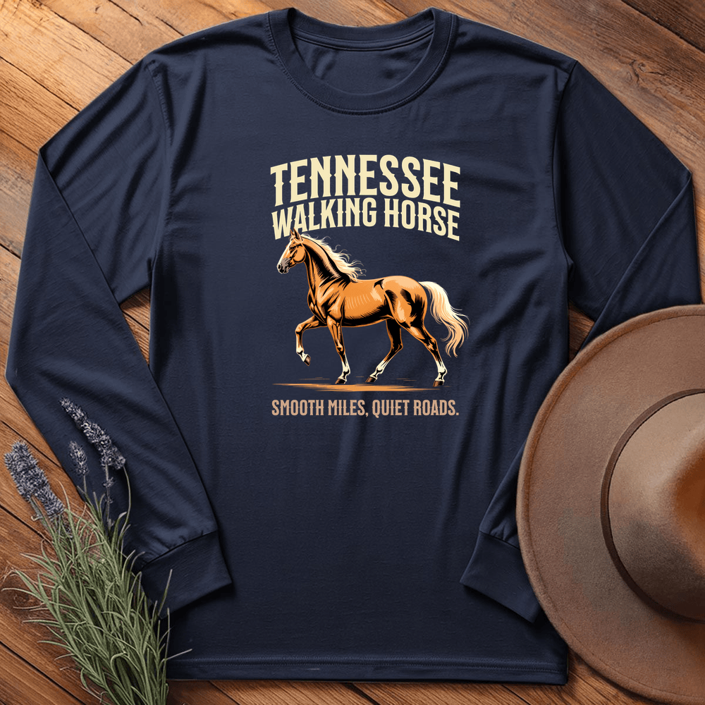 Breed Spirit, Tennessee Walking Horse - Long Sleeve - Navy