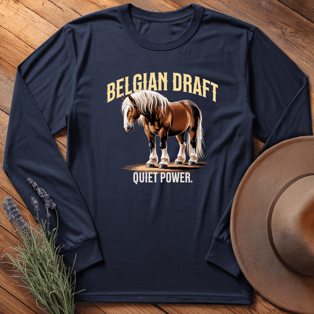 Breed Spirit, Belgian Draft - Long Sleeve - Navy