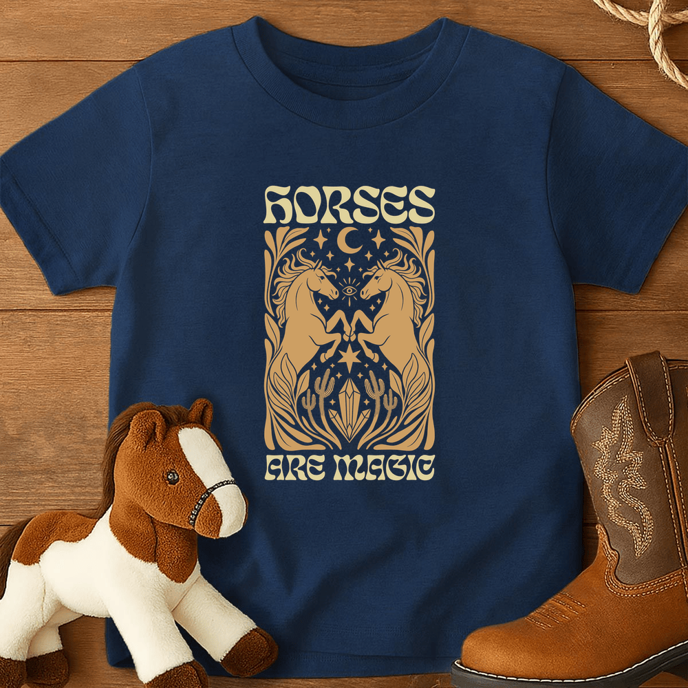 Horses Are Magic - Youth Shirt - Navy