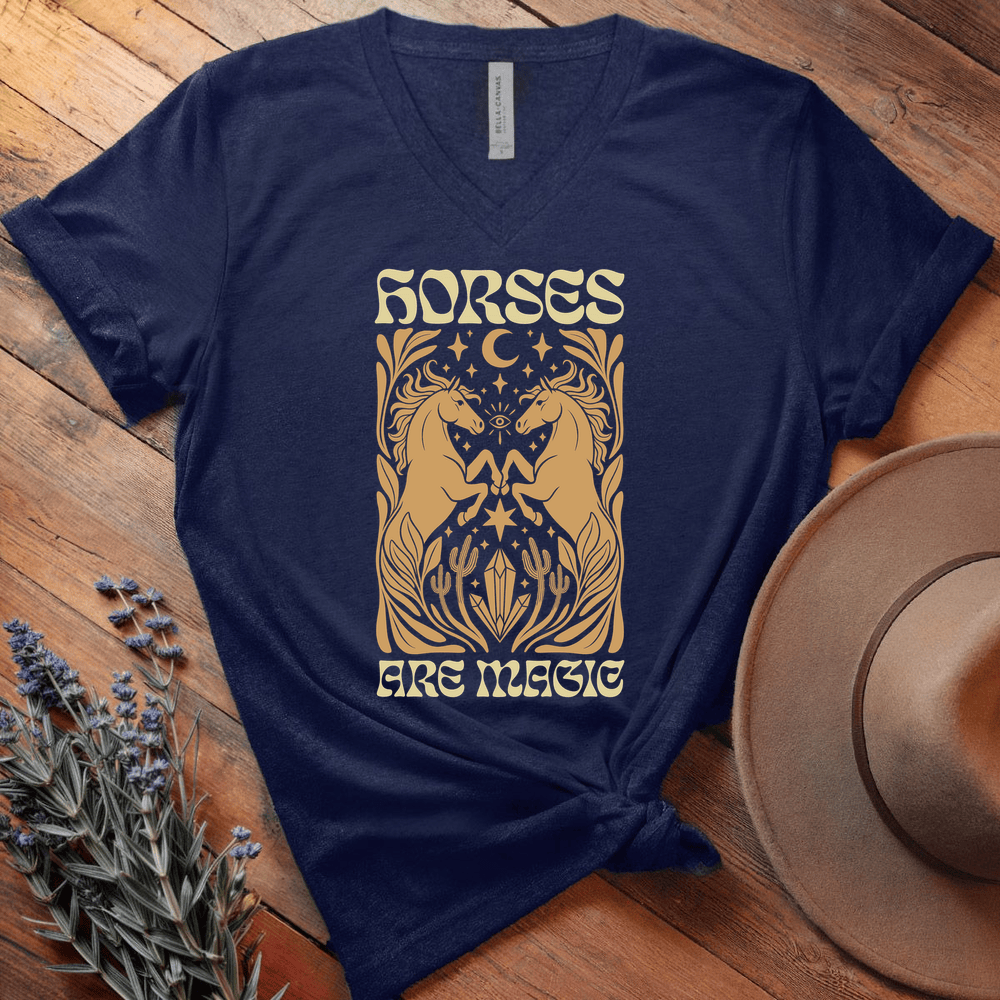 Horses Are Magic - V-neck - Navy