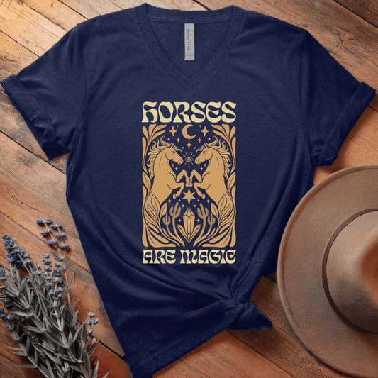 Horses Are Magic - V-neck - Navy