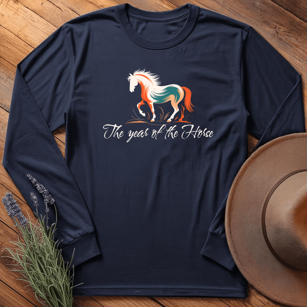 Year Of The Horse - Long Sleeve - Navy