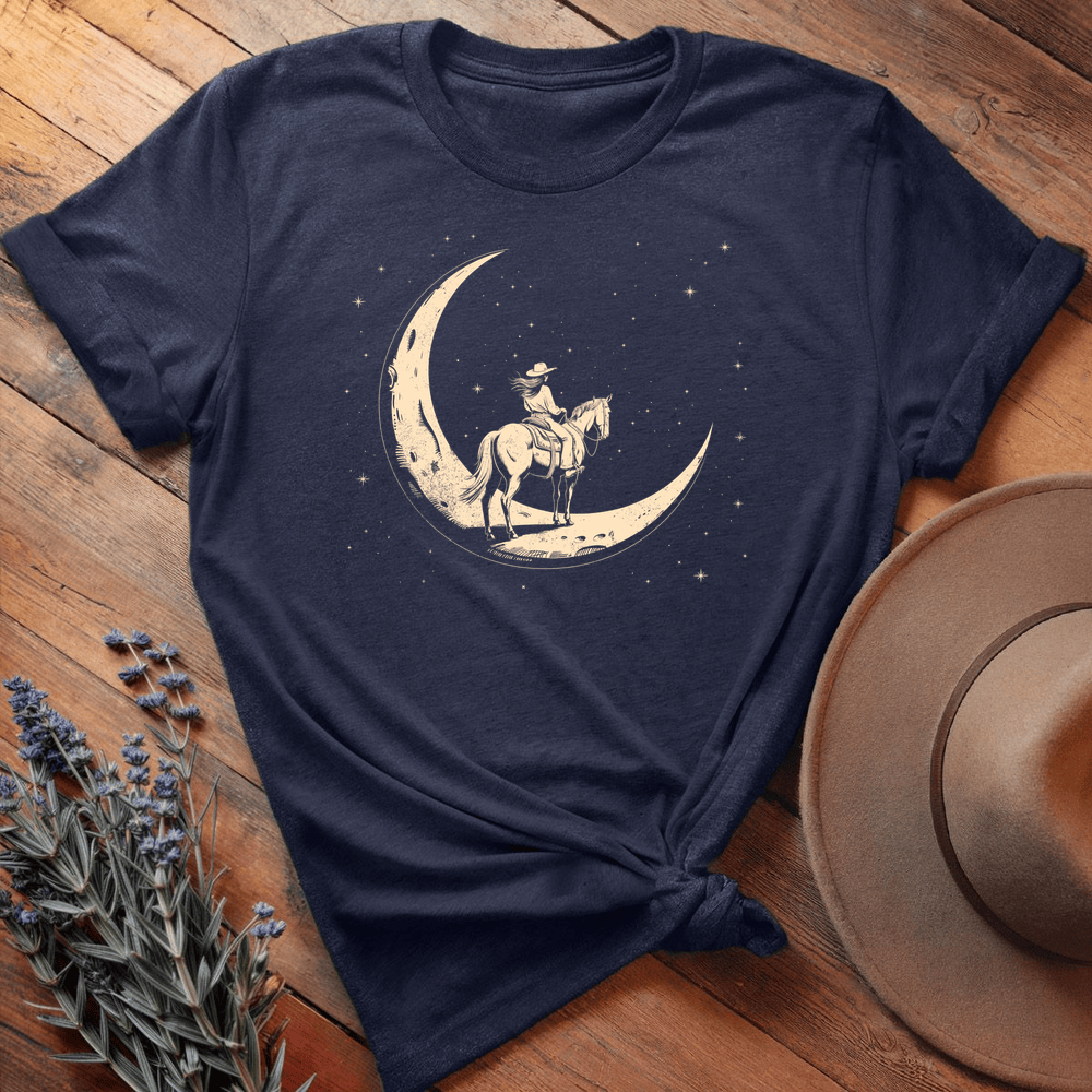 Moon Rider - Premium Lightweight Tee - Navy