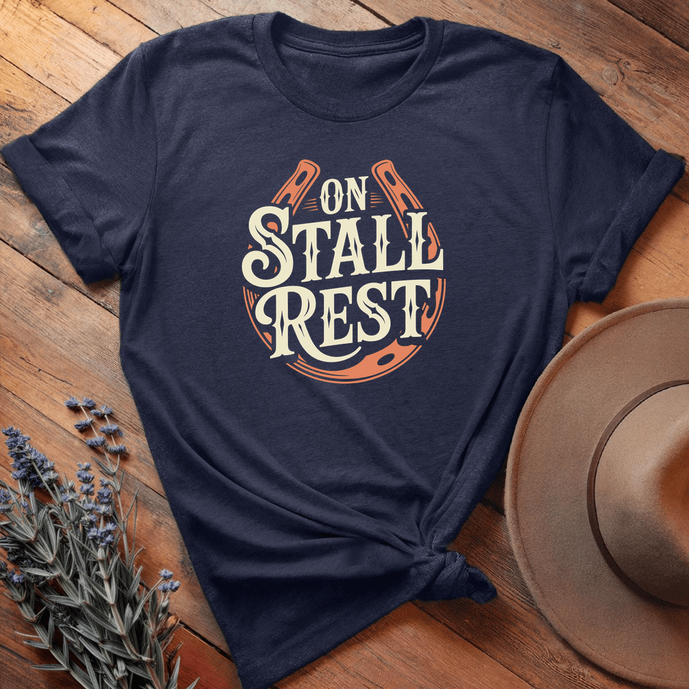On Stall Rest - Premium Lightweight Tee - Navy