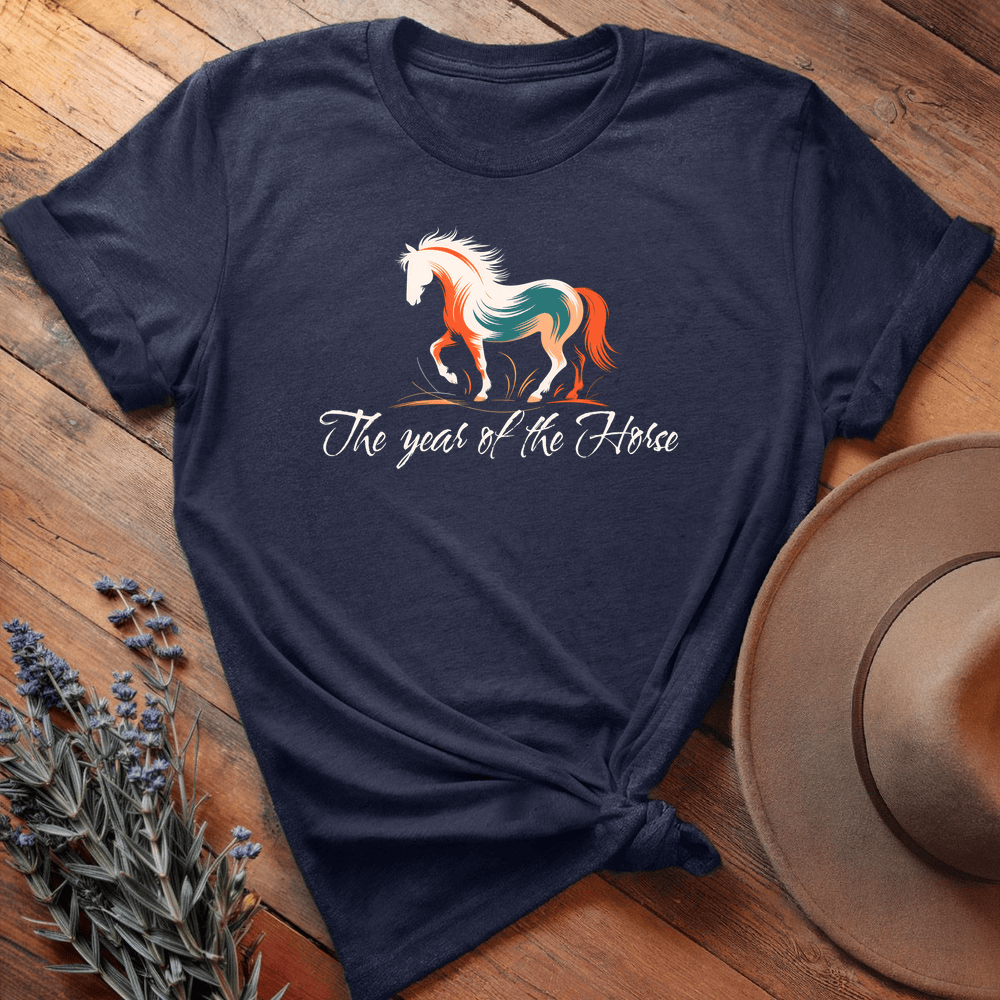 Year Of The Horse - Premium Lightweight Tee - Navy