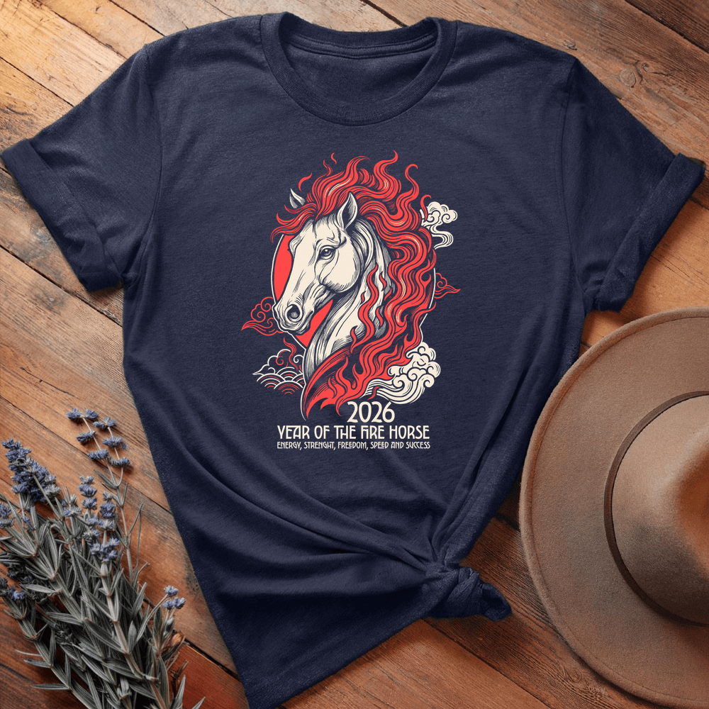 Year Of The Horse 11 - Premium Lightweight Tee - Navy