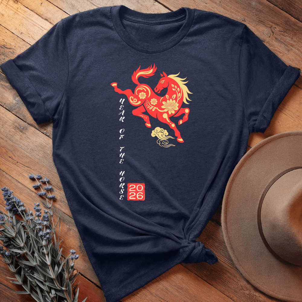 Year Of The Horse 6 - Premium Lightweight Tee - Navy