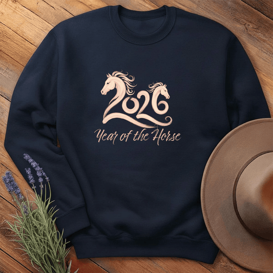 Year Of The Horse 3 - Sweatshirt - Navy