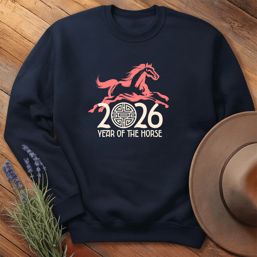 Year Of The Horse 10 - Sweatshirt - Navy