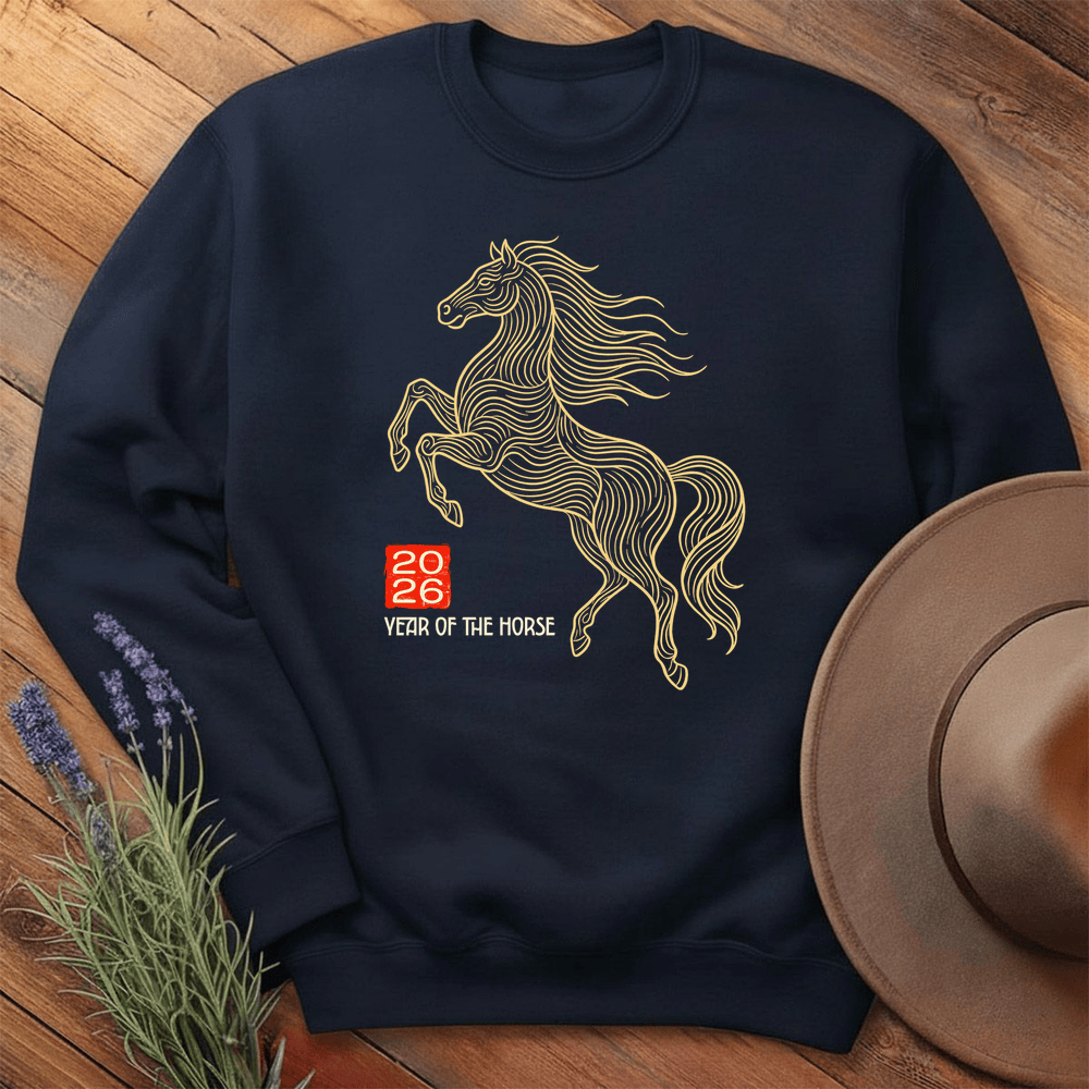 Year Of The Horse 7 - Sweatshirt - Navy