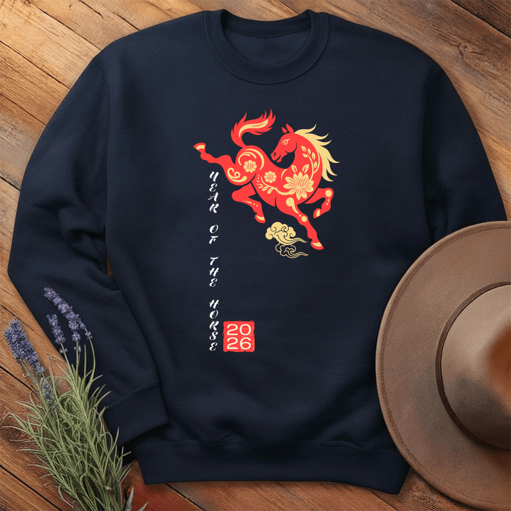 Year Of The Horse 6 - Sweatshirt - Navy