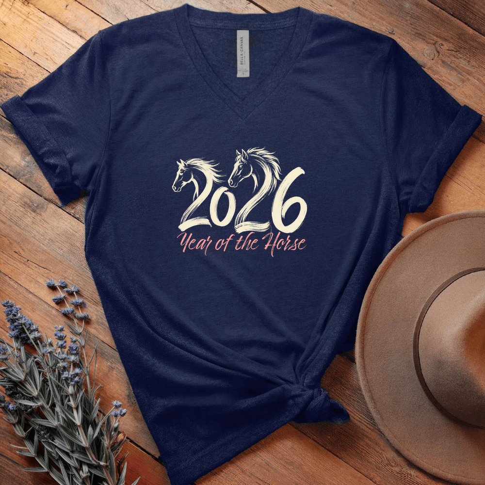 Year Of The Horse 2 - V-neck - Navy