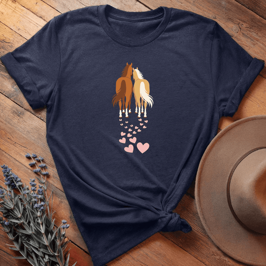 Heart Hoofprint2 Art Light - Navy