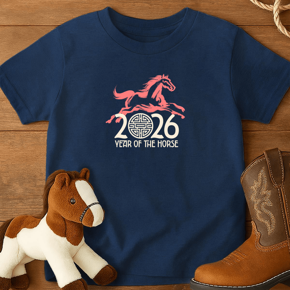 Year Of The Horse 10 - Youth Shirt - Navy