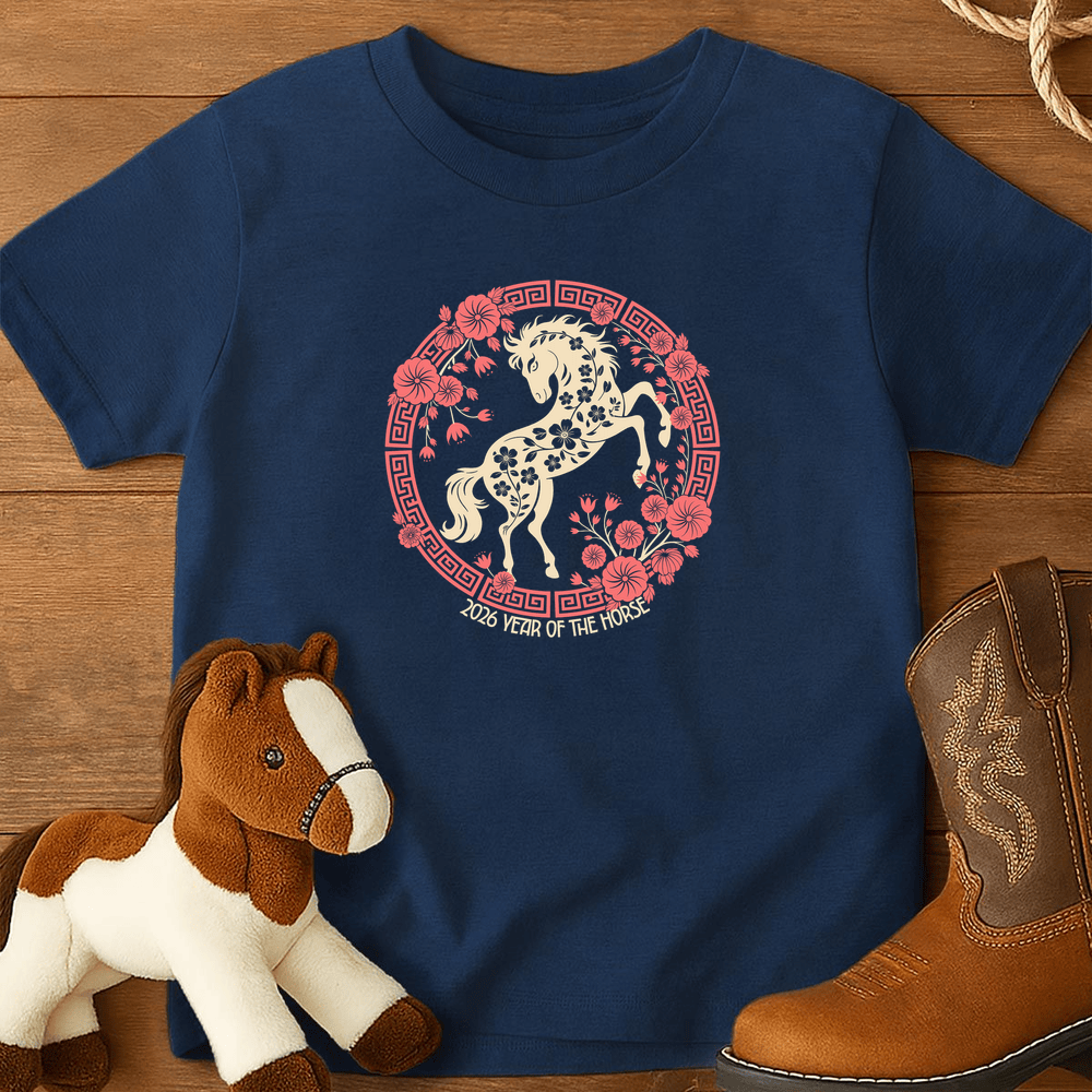 Year Of The Horse 9 - Youth Shirt - Navy
