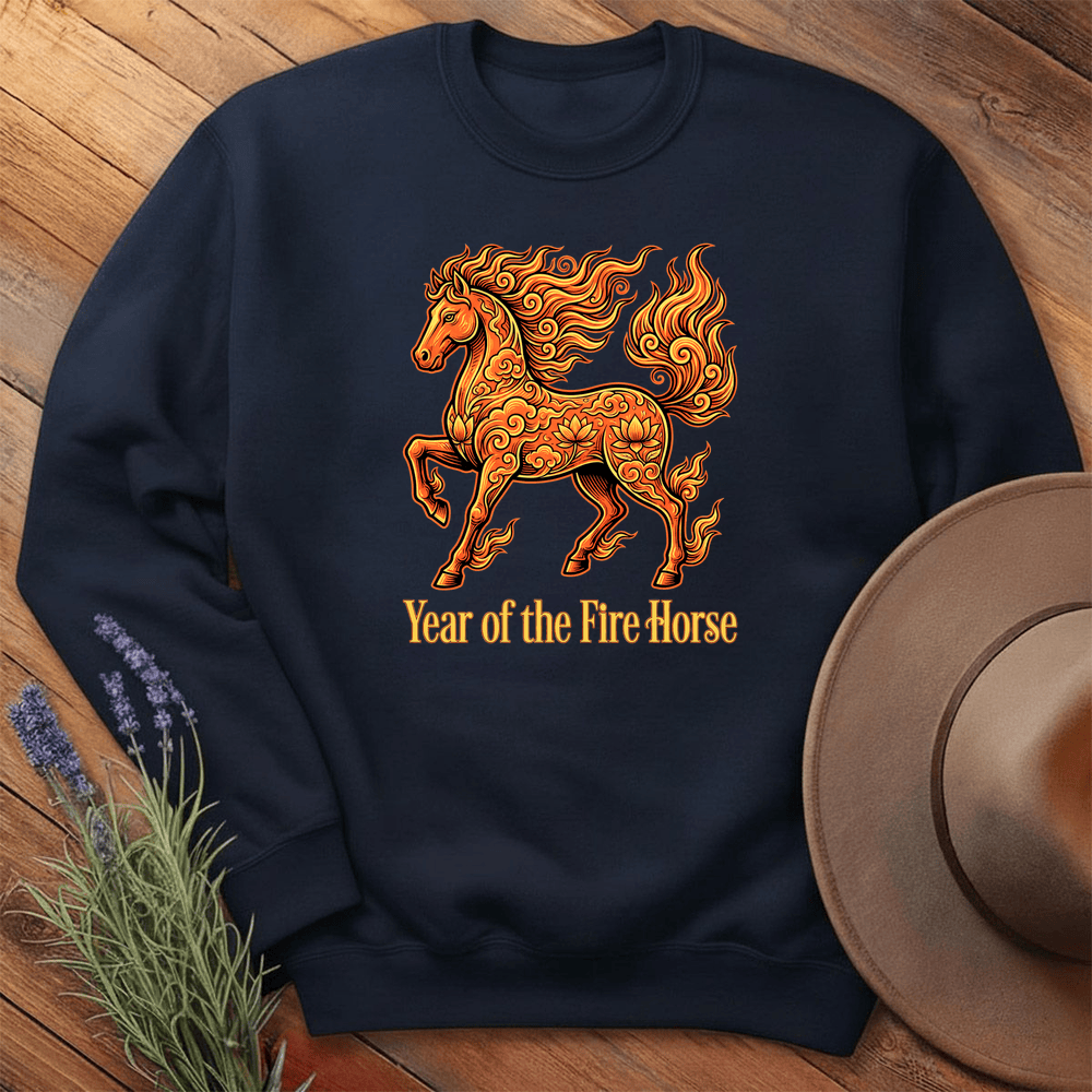 Year Of The Fire Horse 10 - Sweatshirt - Navy