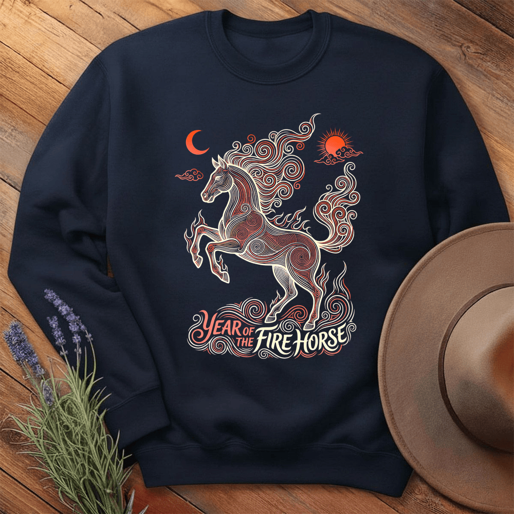 Year Of The Fire Horse 11 - Sweatshirt - Navy