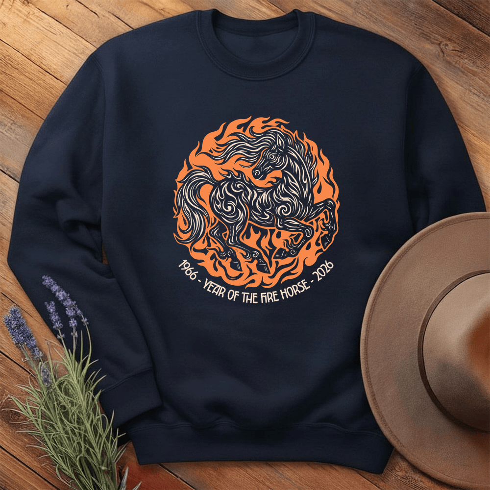 Year Of The Fire Horse 5 - Sweatshirt - Navy