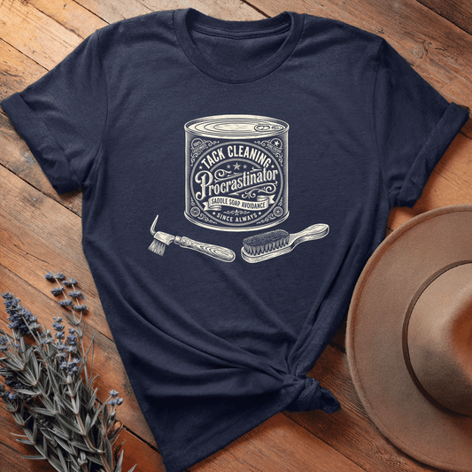 Tack Cleaning Procrastinator 2 - Premium Lightweight Tee - Navy