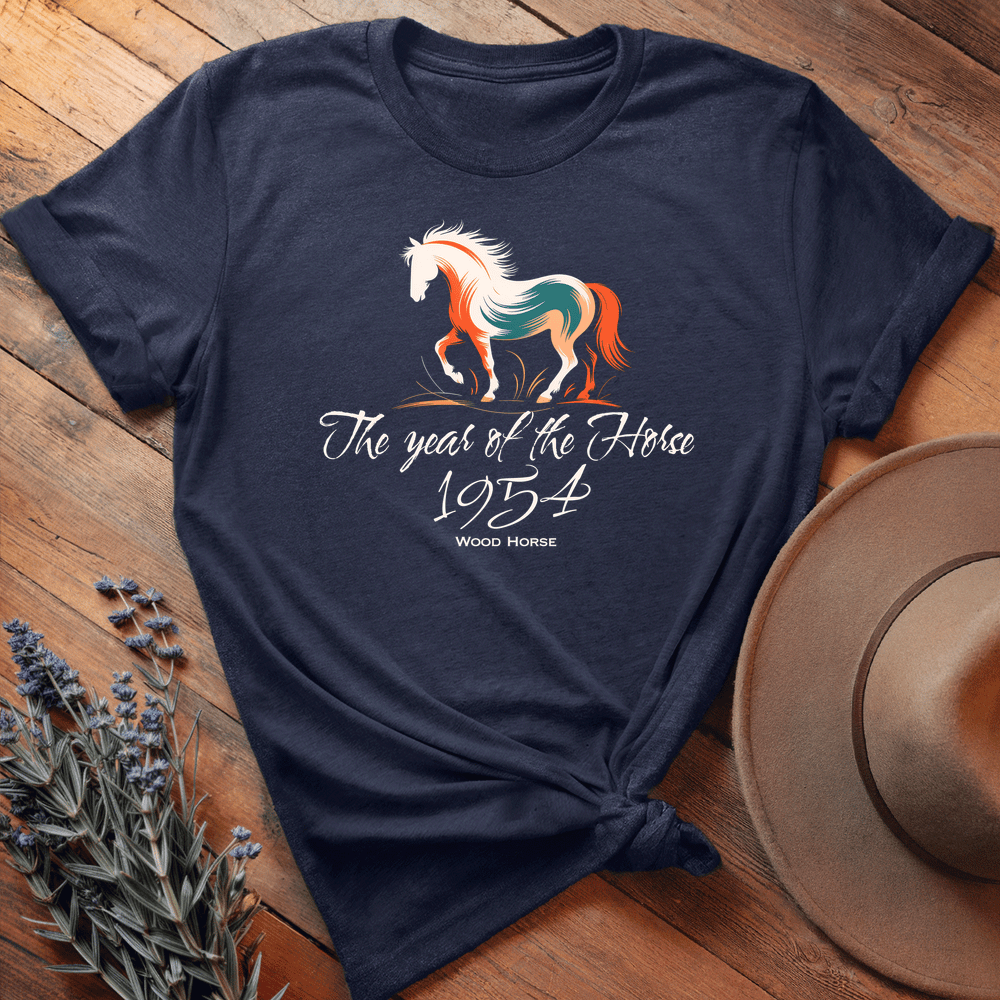 Year Of The Horse 1954 - Lightweight Tee - Navy