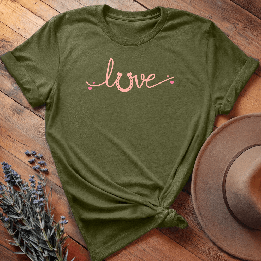 Horse Love - Premium Lightweight Tee - Olive