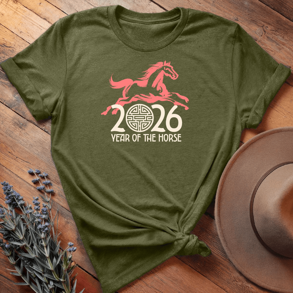 Year Of The Horse 10 - Premium Lightweight Tee - Olive