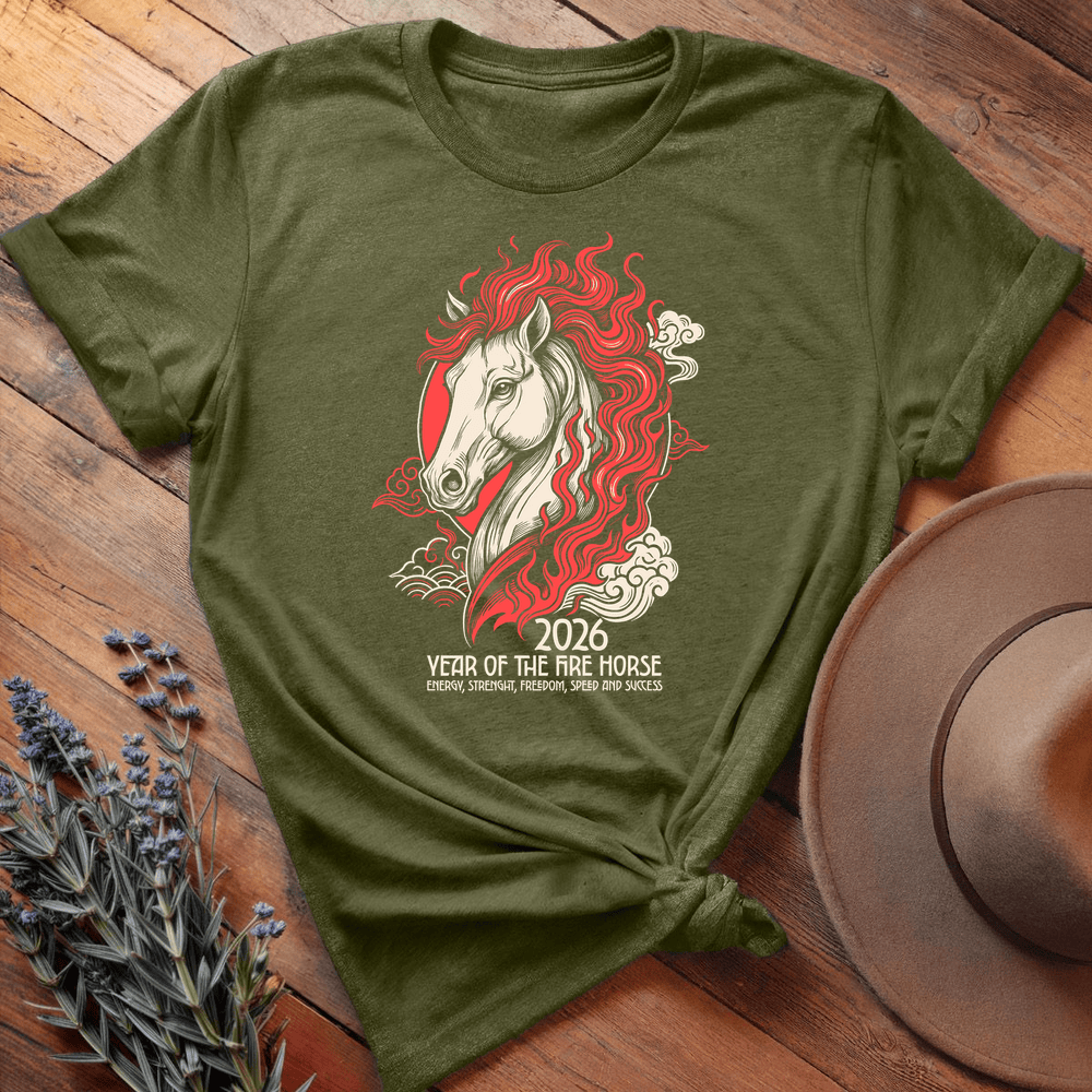 Year Of The Horse 11 - Premium Lightweight Tee - Olive