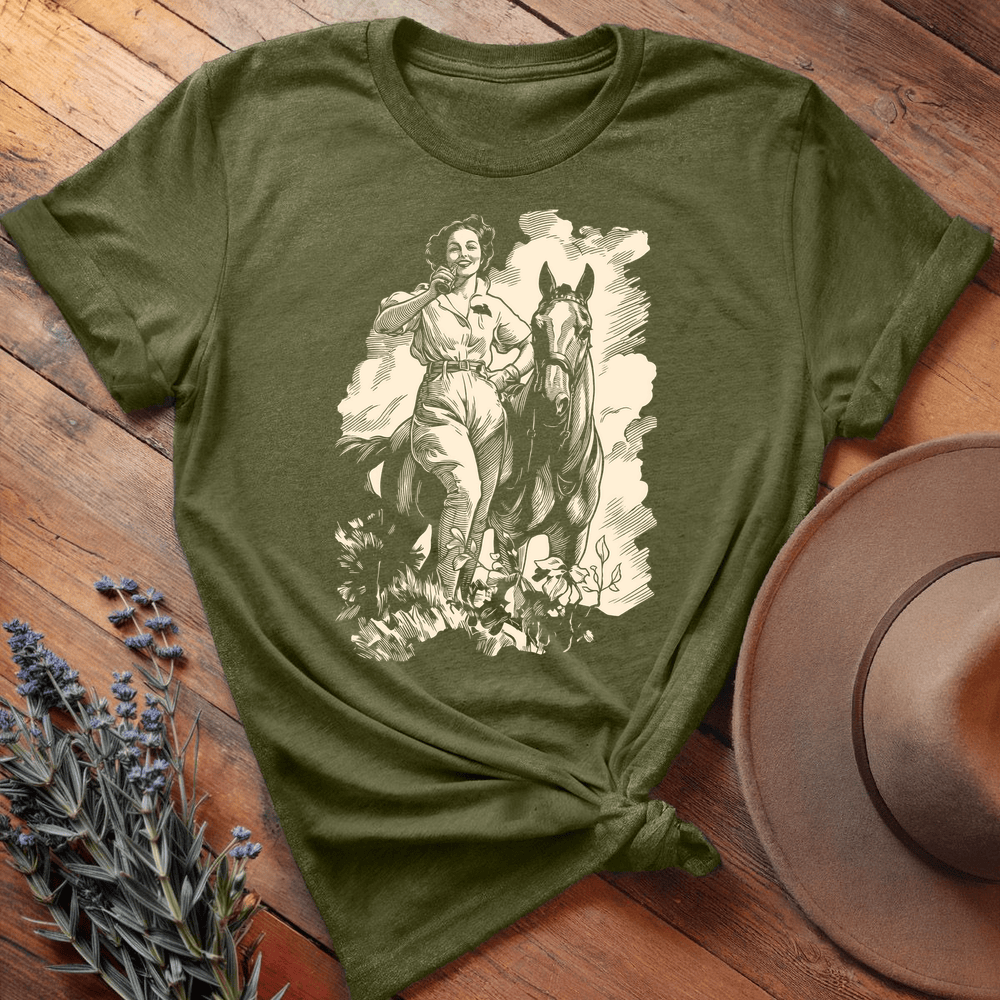 Vintage Art 2 - Premium Lightweight Tee - Olive