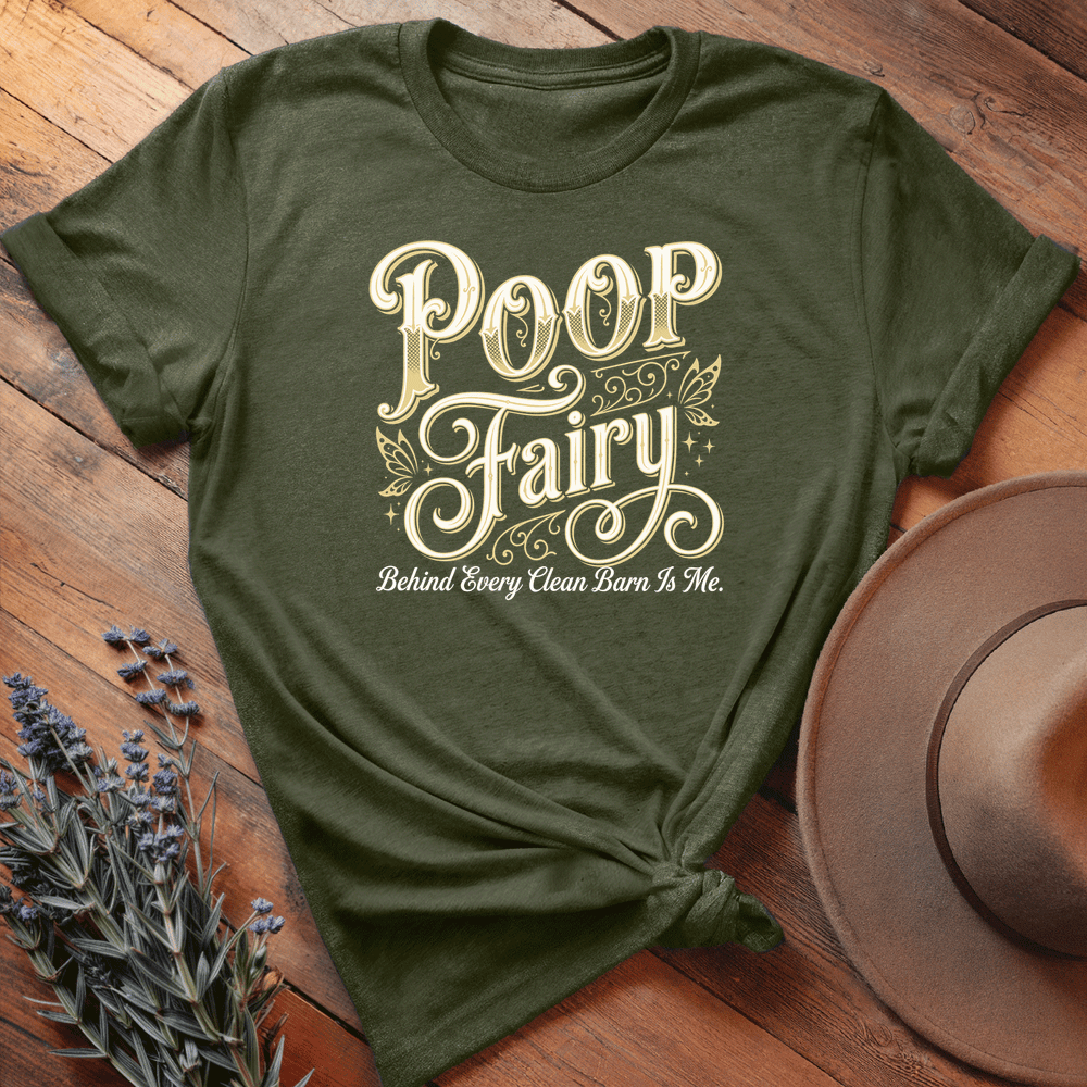 Poop Fairy - Premium Lightweight Tee - Olive