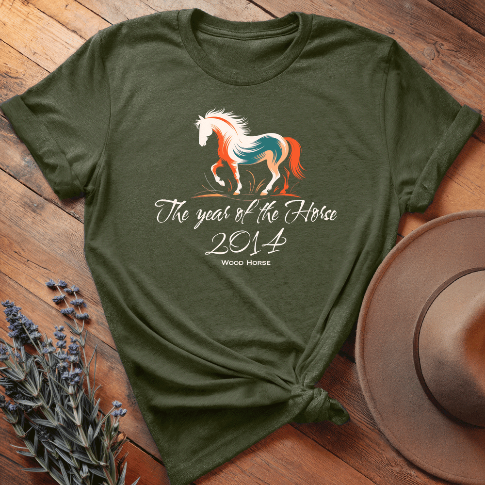 Year Of The Horse 2014 - Lightweight Tee - Olive