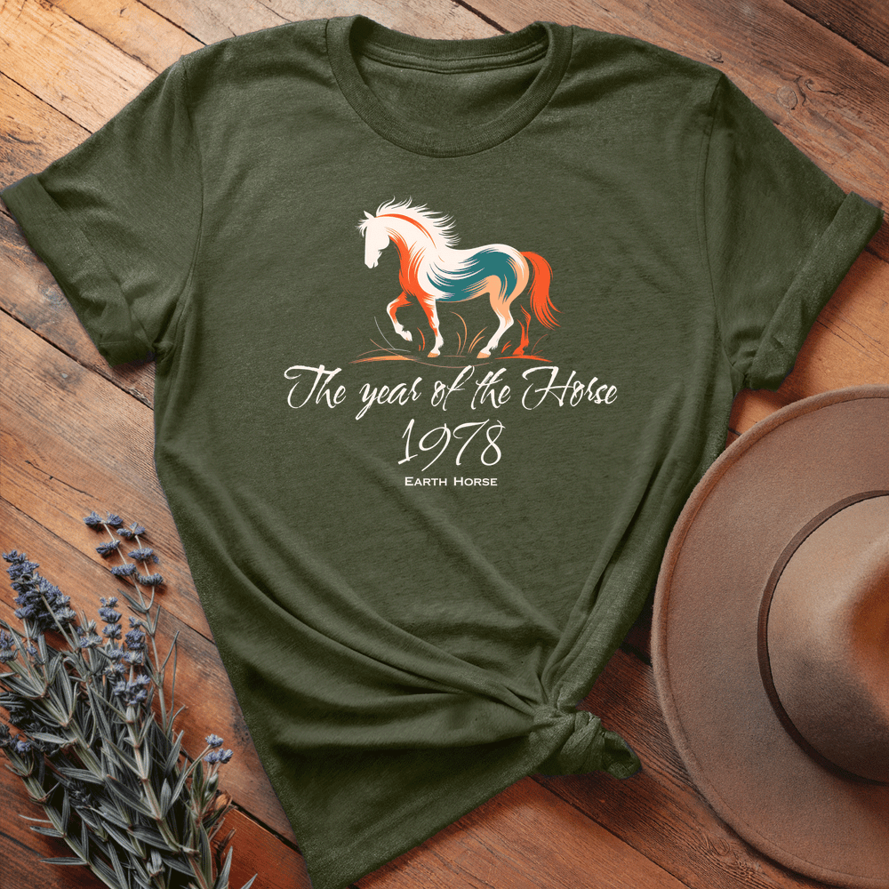 Year Of The Horse 1978 - Lightweight Tee - Olive