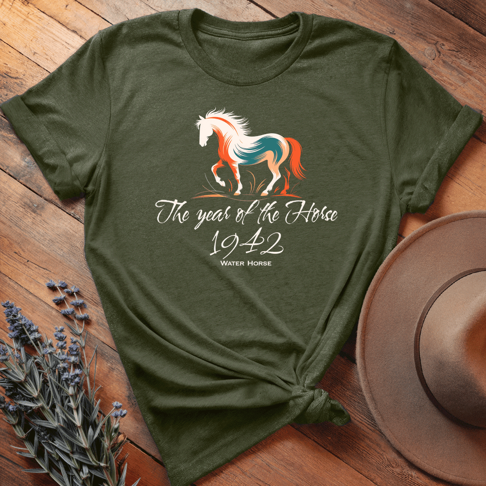 Year Of The Horse 1942 - Lightweight Tee - Olive