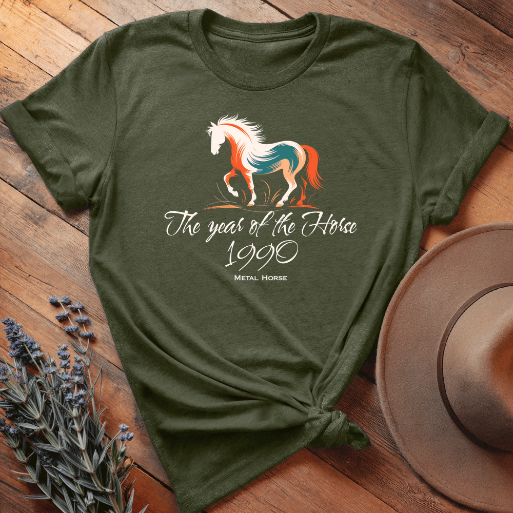 Year Of The Horse 1990 - Lightweight Tee - Olive