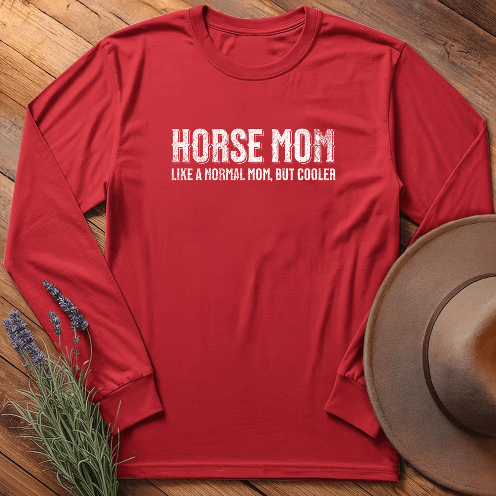 Horse Mom - Long Sleeves - Red