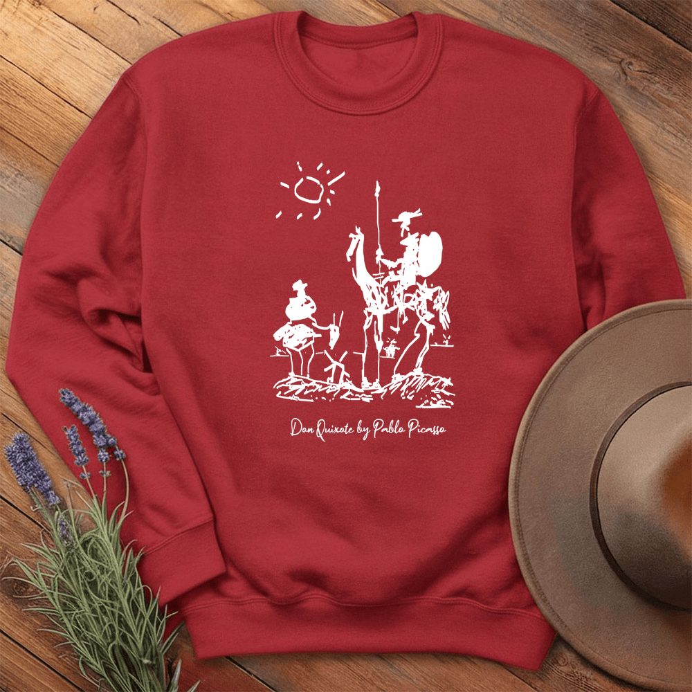 Don Quixote Art - Sweatshirt - Red
