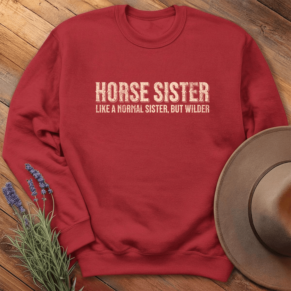 Horse Sister - Sweatshirt - Red