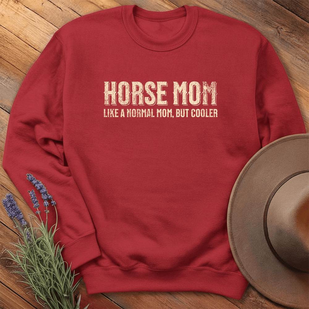 Horse Mom - Sweatshirt - Red