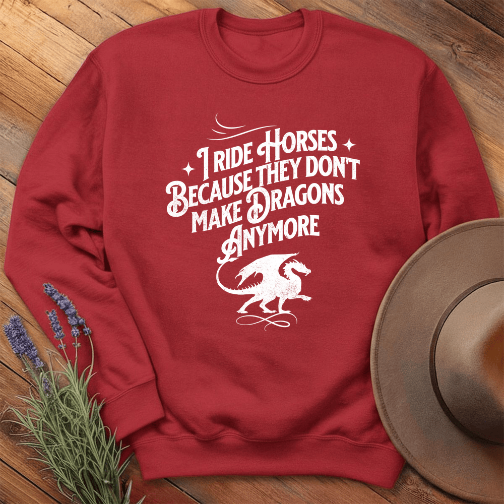 I ride Dragons... - Sweatshirt - Red