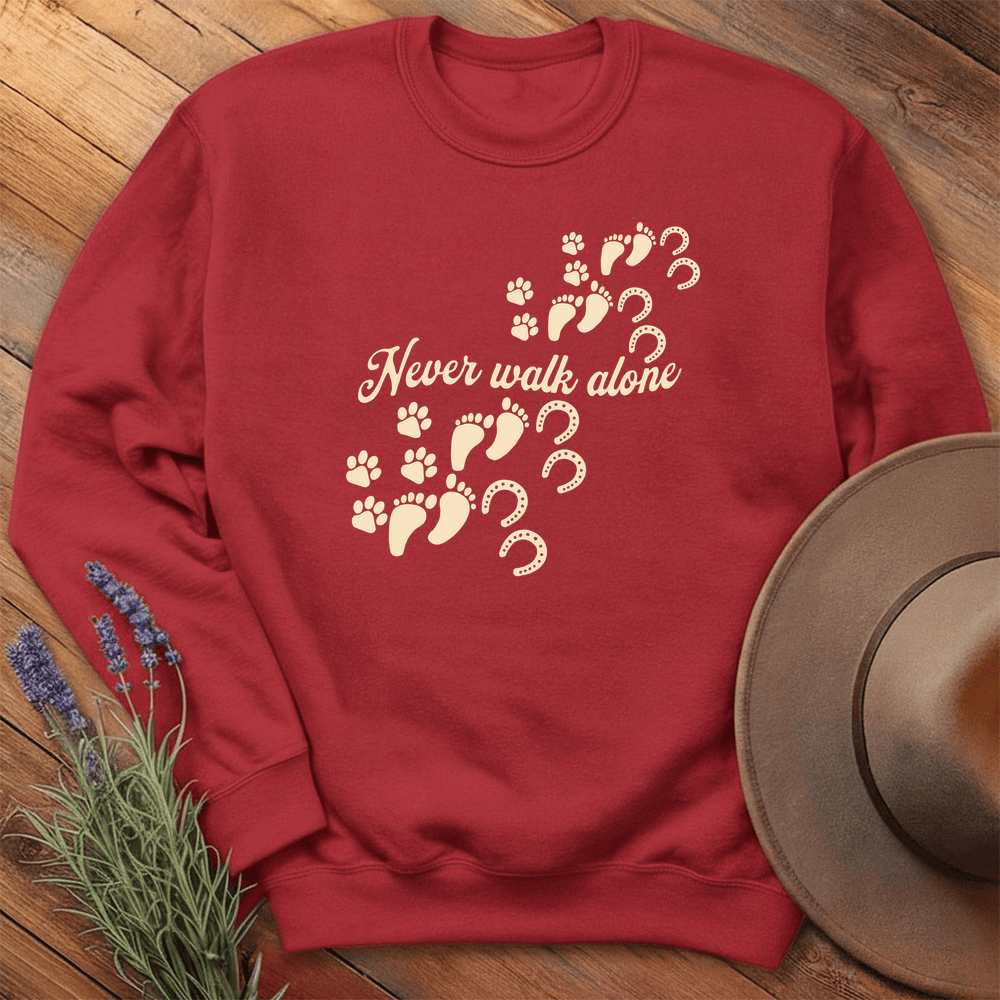 Never Walk Alone - Sweatshirt - Red