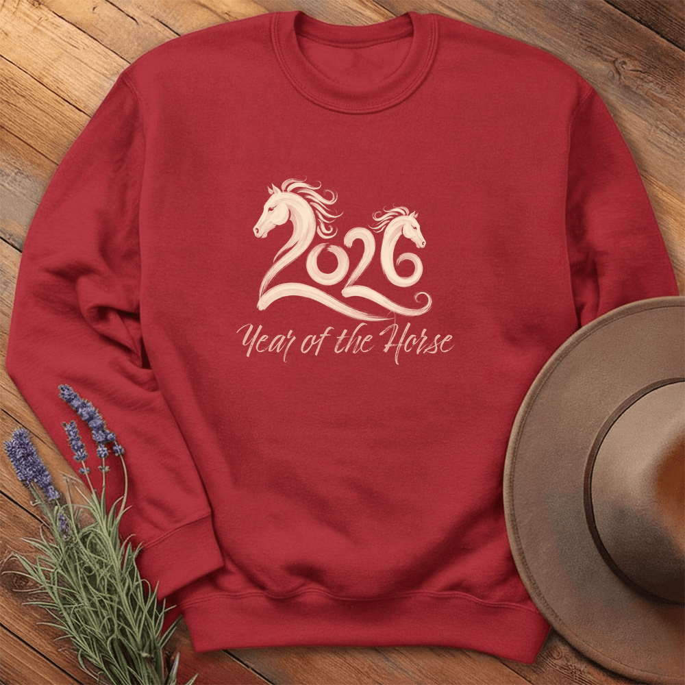 Year Of The Horse 3 - Sweatshirt - Red