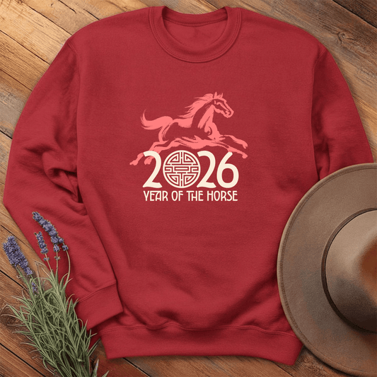 Year Of The Horse 10 - Sweatshirt - Red