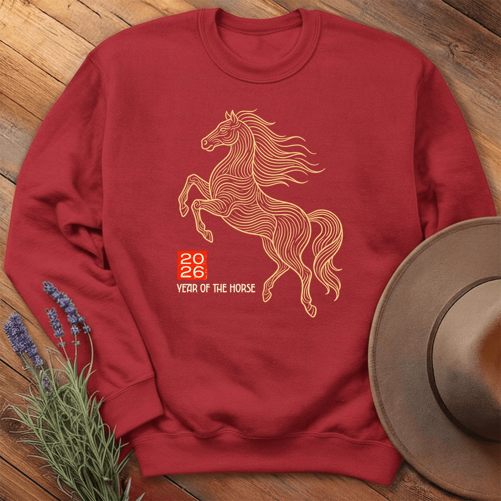 Year Of The Horse 7 - Sweatshirt - Red