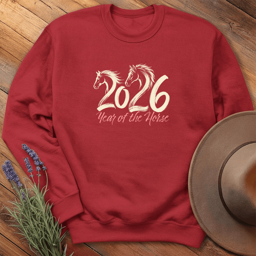 Year Of The Horse 2 - Sweatshirt - Red